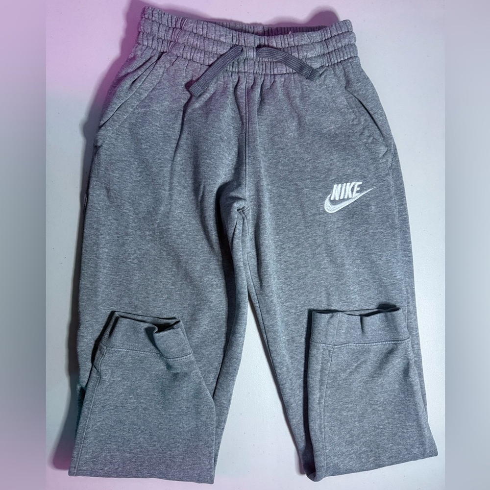 Nike Gray Athletic Sweatpants with Elastic Waistband